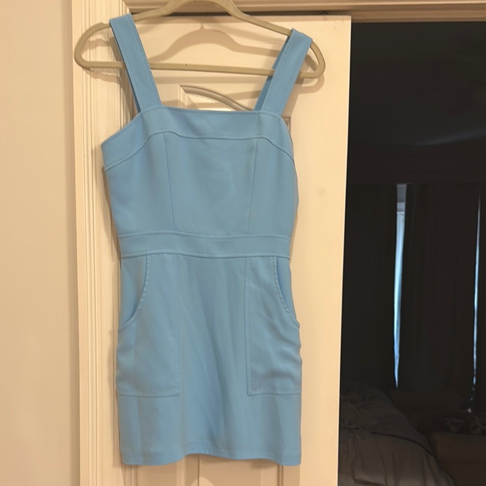 Amanda Uprichard Blue Mini Dress